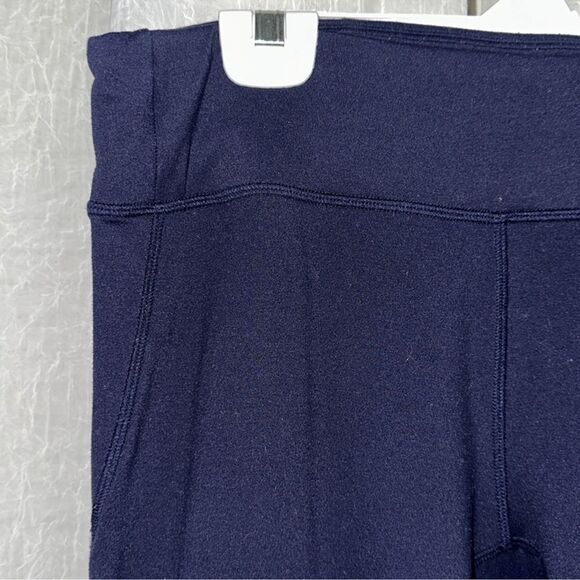 TORY SPORT L Navy Crop White Light Reflective Athletic Leggings - Picture 7 of 14